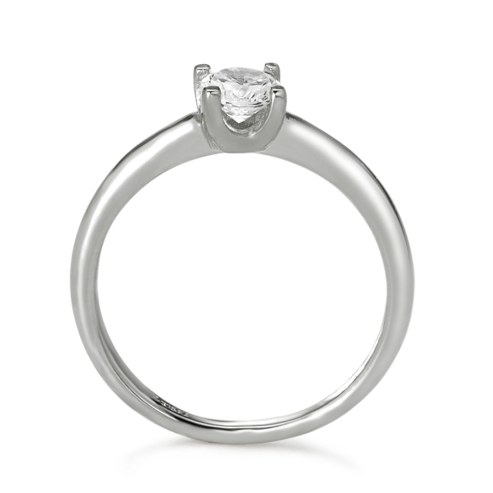 Solitaire ring 9k White Gold Zirconia Ø3.8 mm