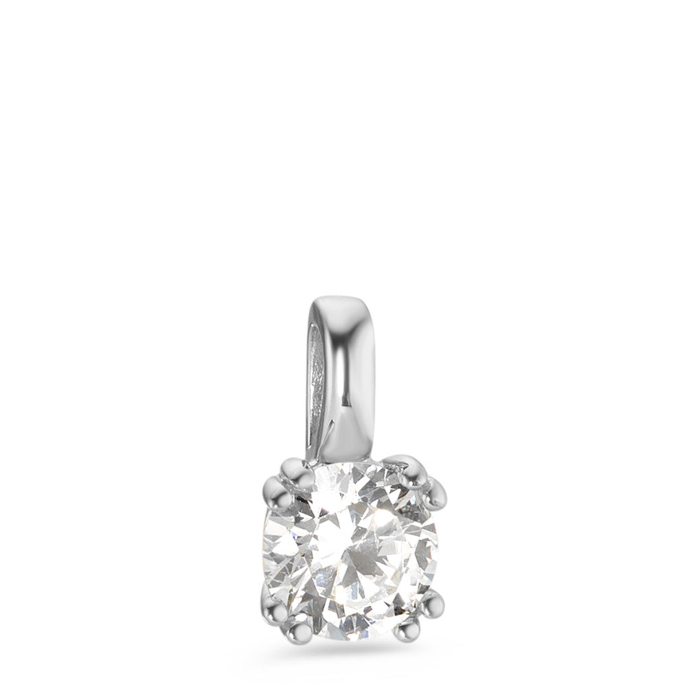 Pendant 9k White Gold Zirconia Ø7 mm