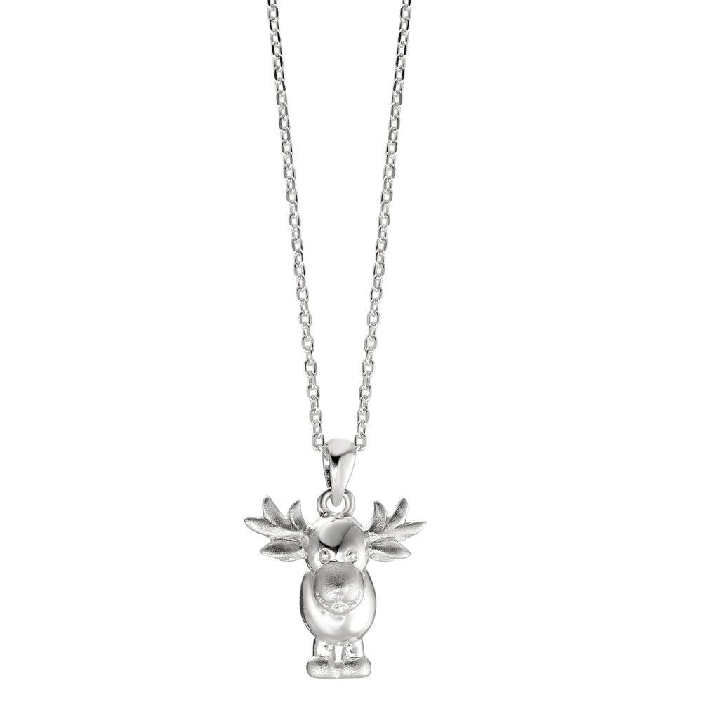 Necklace with pendant Silver Elk 38-40 cm Ø15 mm