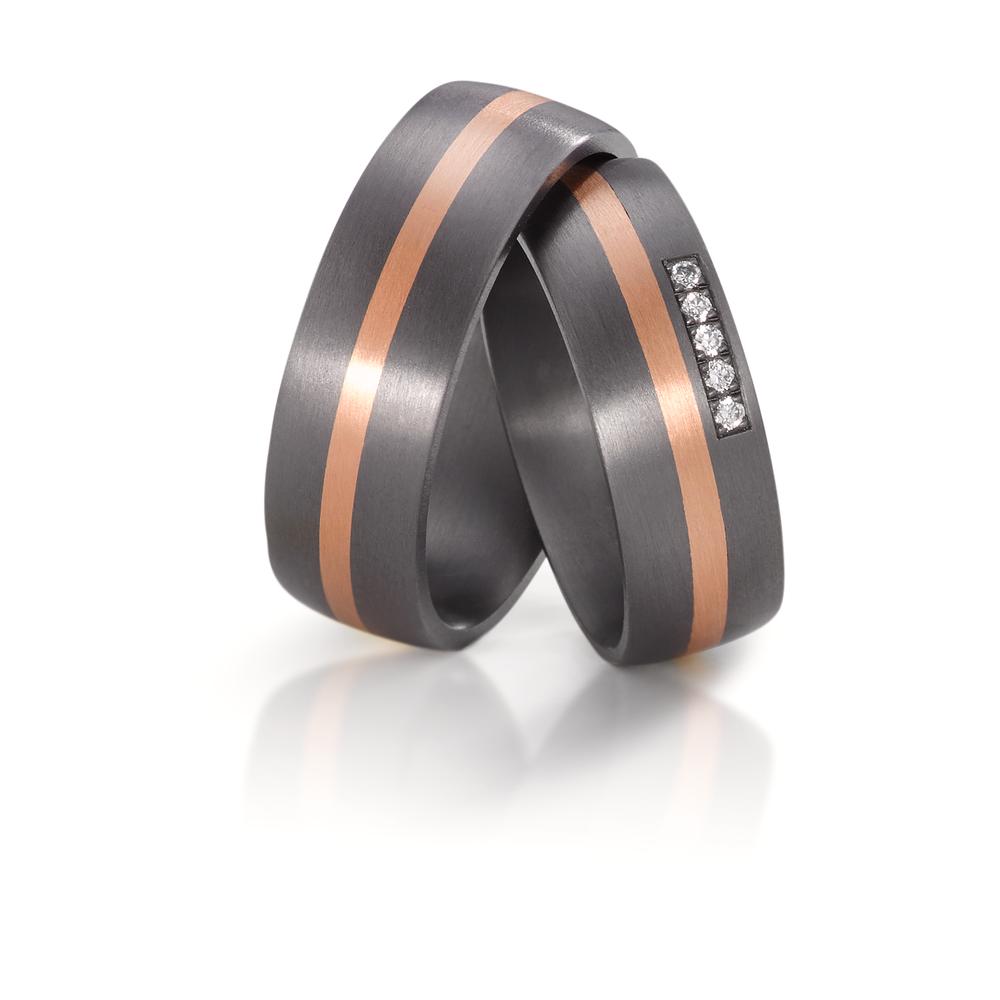 Wedding Ring Tantal 999, 14k Rose Gold