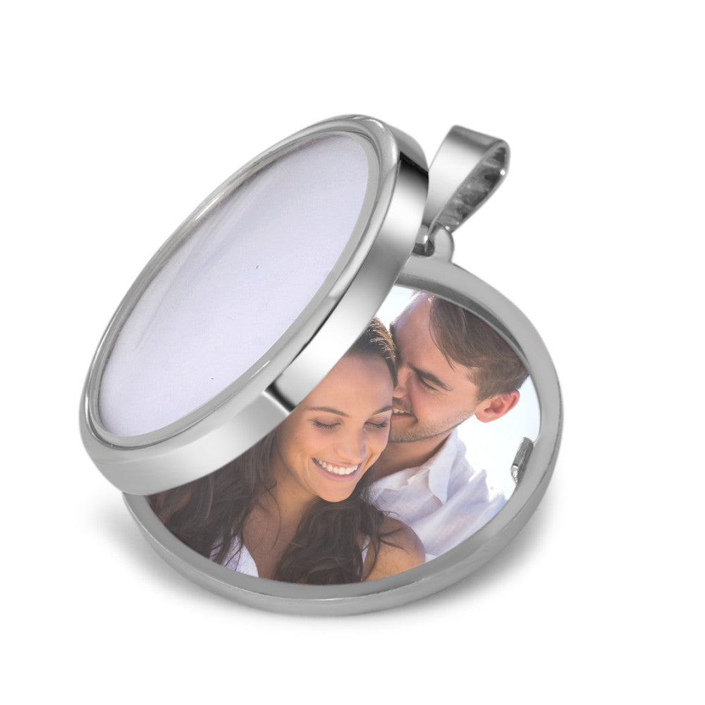 Locket Silver Rhodium plated Ø22 mm