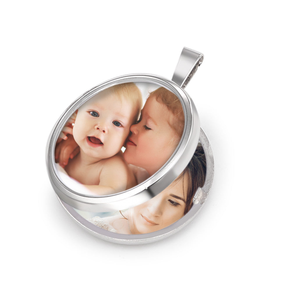 Locket Silver Rhodium plated Ø22 mm