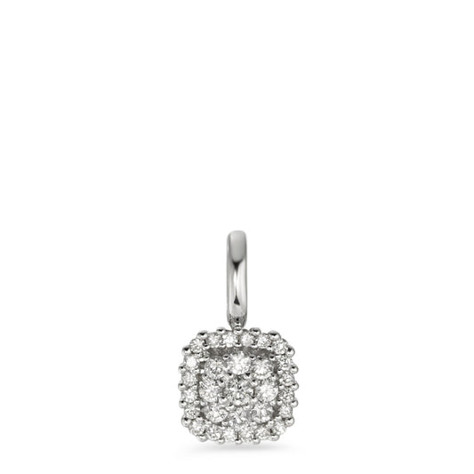 Pendant 18k White Gold Diamond White, 0.25 ct, 29 Stones, brilliant, w-si Ø8 mm