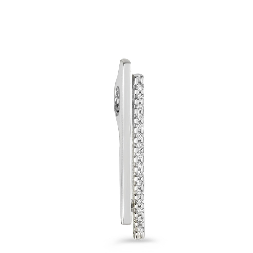 Pendant 18k White Gold Diamond White, 0.08 ct, 16 Stones, brilliant, w-si