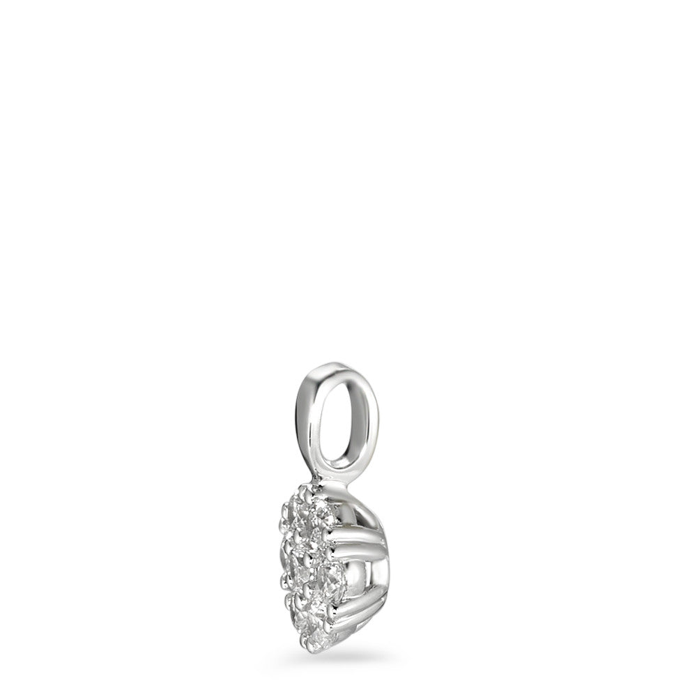 Pendant 9k White Gold Zirconia White, 7 Stones Ø6.8 mm