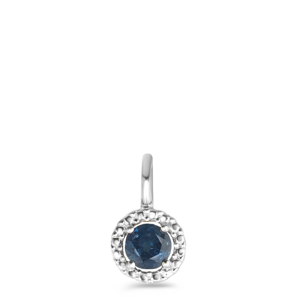 Pendant 9k White Gold Sapphire Ø6 mm