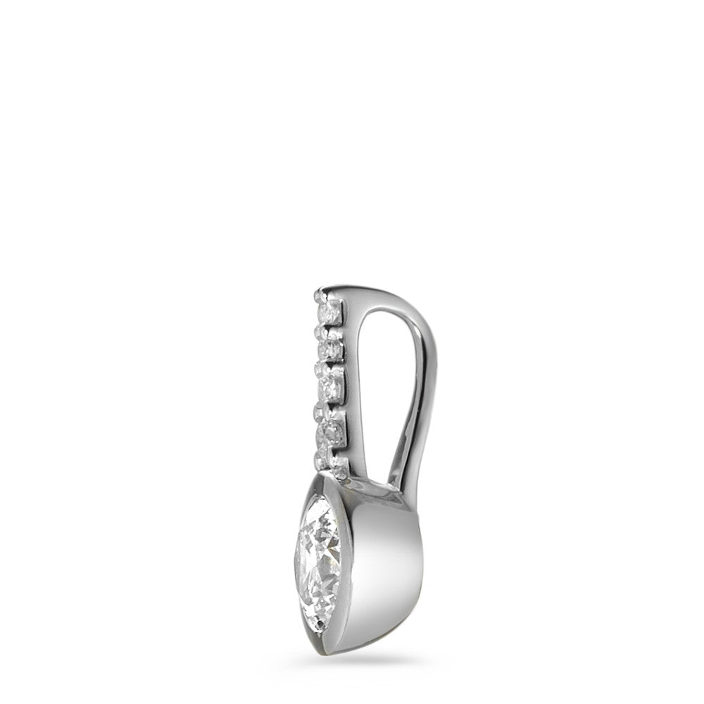 Pendant 9k White Gold Zirconia White, 5 Stones Ø5.8 mm