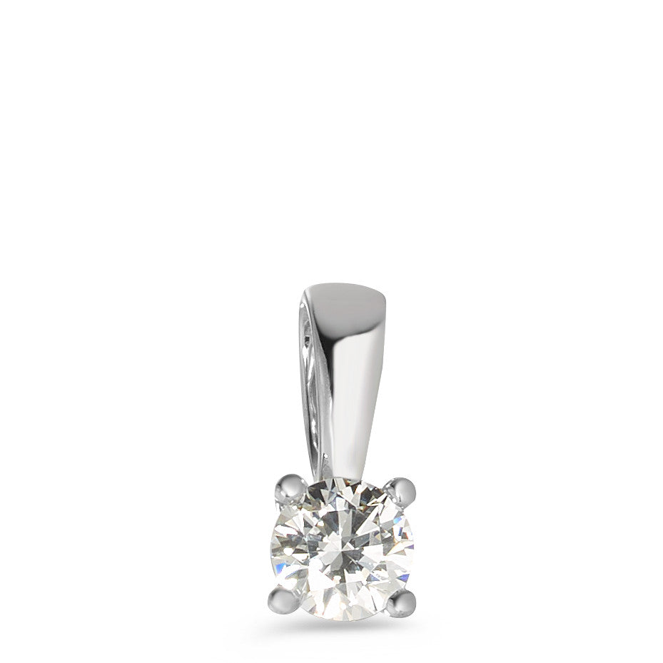 Pendant 9k White Gold Zirconia White Ø4 mm