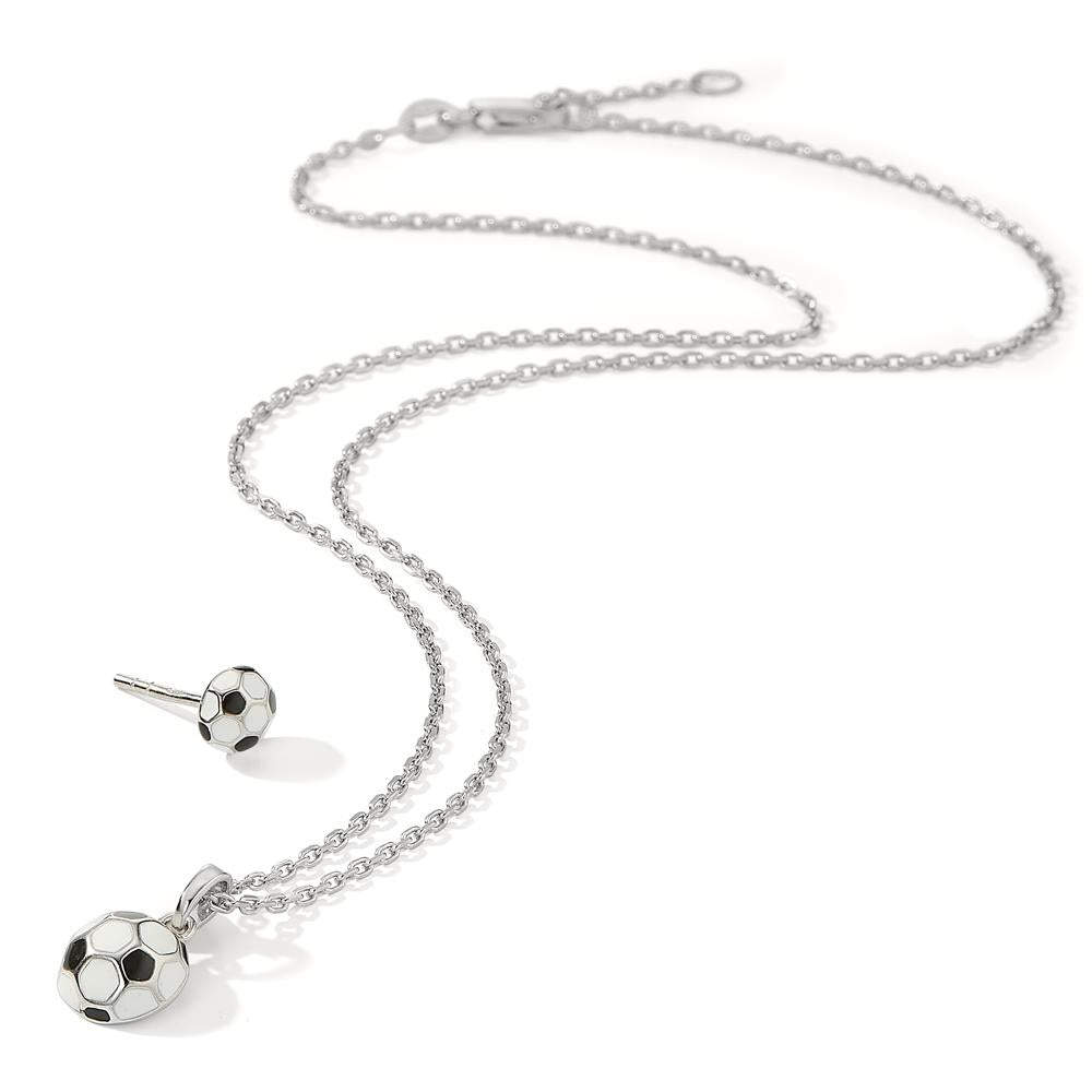 Necklace with pendant Silver Rhodium plated Football 38-40 cm Ø9 mm