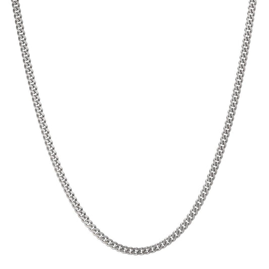 Curb-Necklace 9k White Gold 38 cm