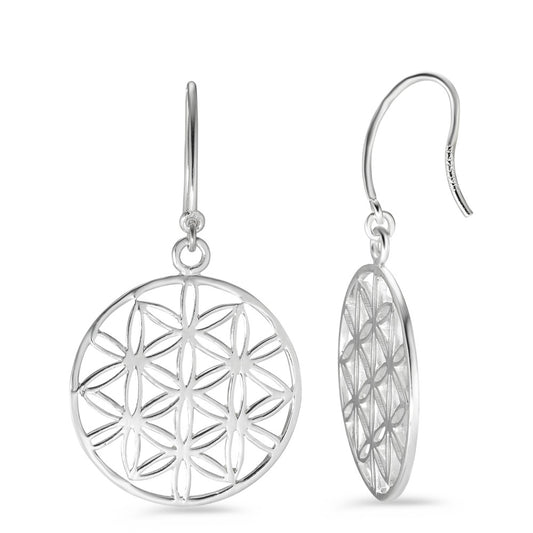 Drop Earrings Silver Flower Of Life Ø20 mm