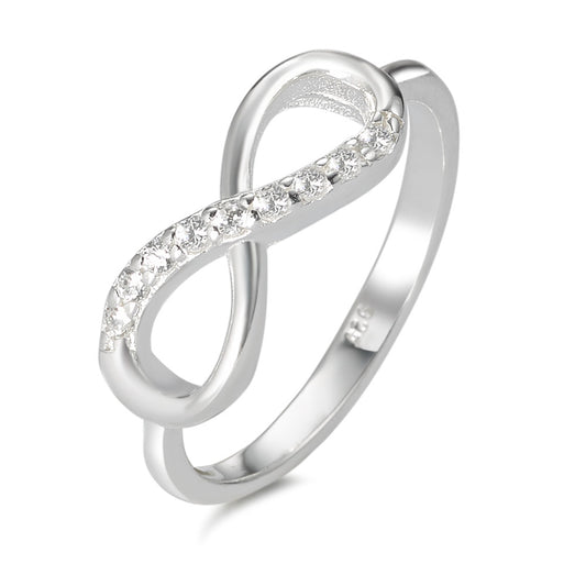 Ring Silver Zirconia 9 Stones Infinity