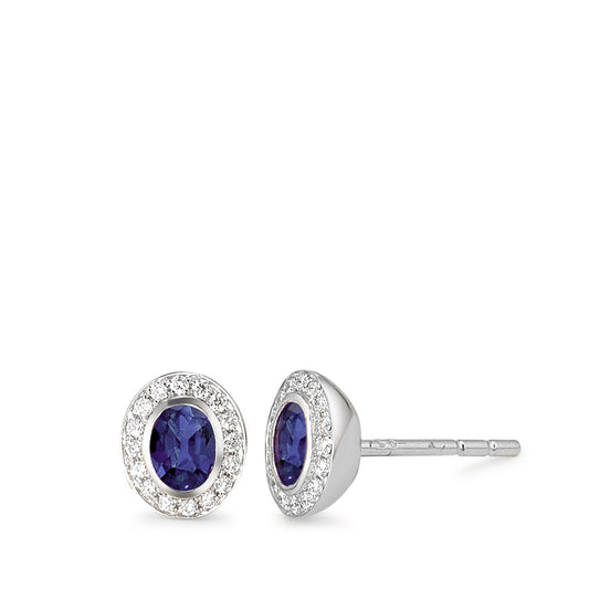 Stud earrings 18k White Gold Diamond 0.08 ct, 34 Stones, w-si