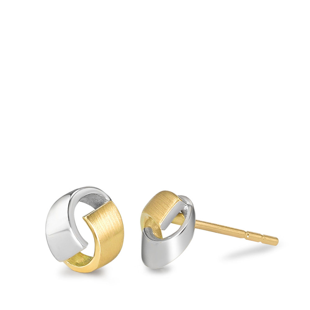 Stud earrings 18k Yellow Gold, 18k White Gold Ø7 mm