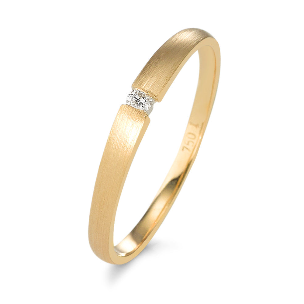 Solitaire ring 18k Yellow Gold Diamond 0.03 ct, w-si