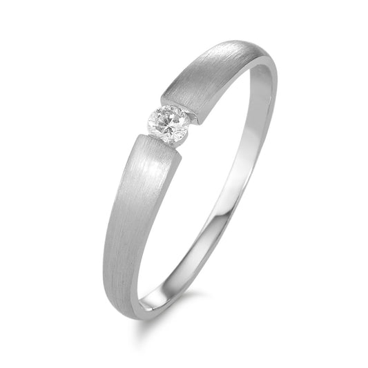 Solitaire ring 18k White Gold Diamond 0.06 ct, w-si