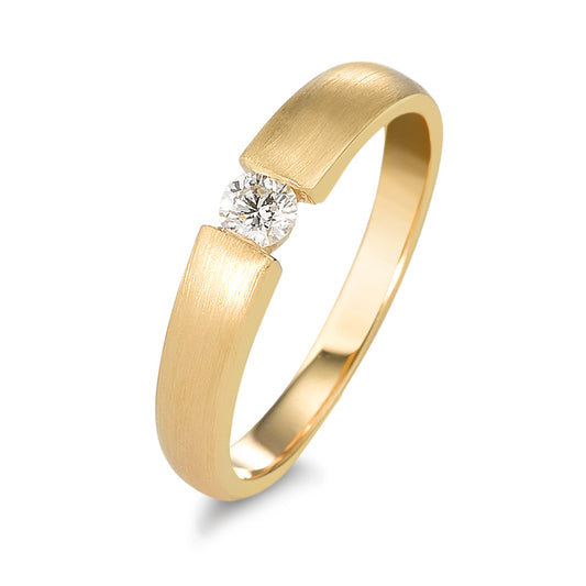 Solitaire ring 18k Yellow Gold Diamond 0.10 ct, w-si