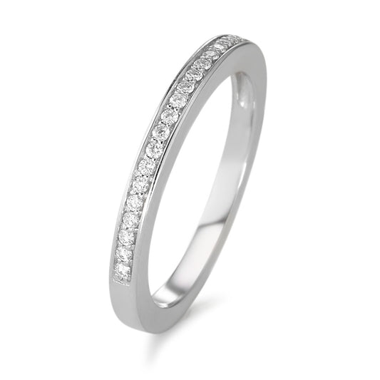 Memory ring 18k White Gold Diamond 0.09 ct, 19 Stones, w-si