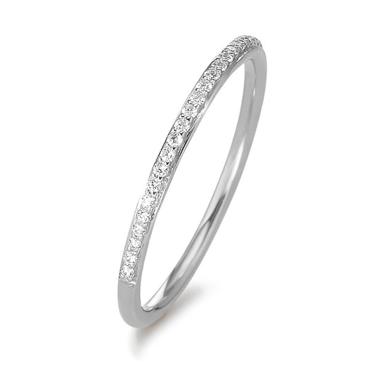 Memory ring 18k White Gold Diamond 0.08 ct, 16 Stones, w-si