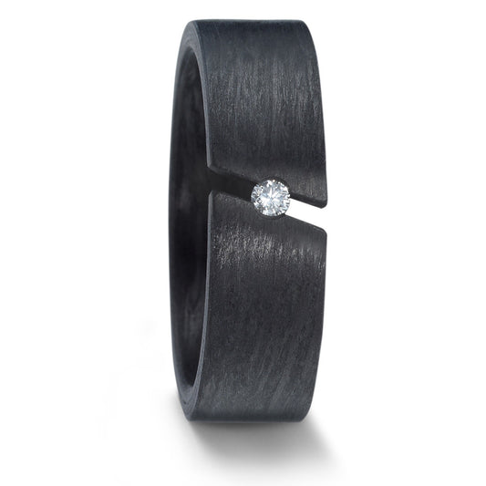 Ring Carbon Diamond 0.05 ct, w-si