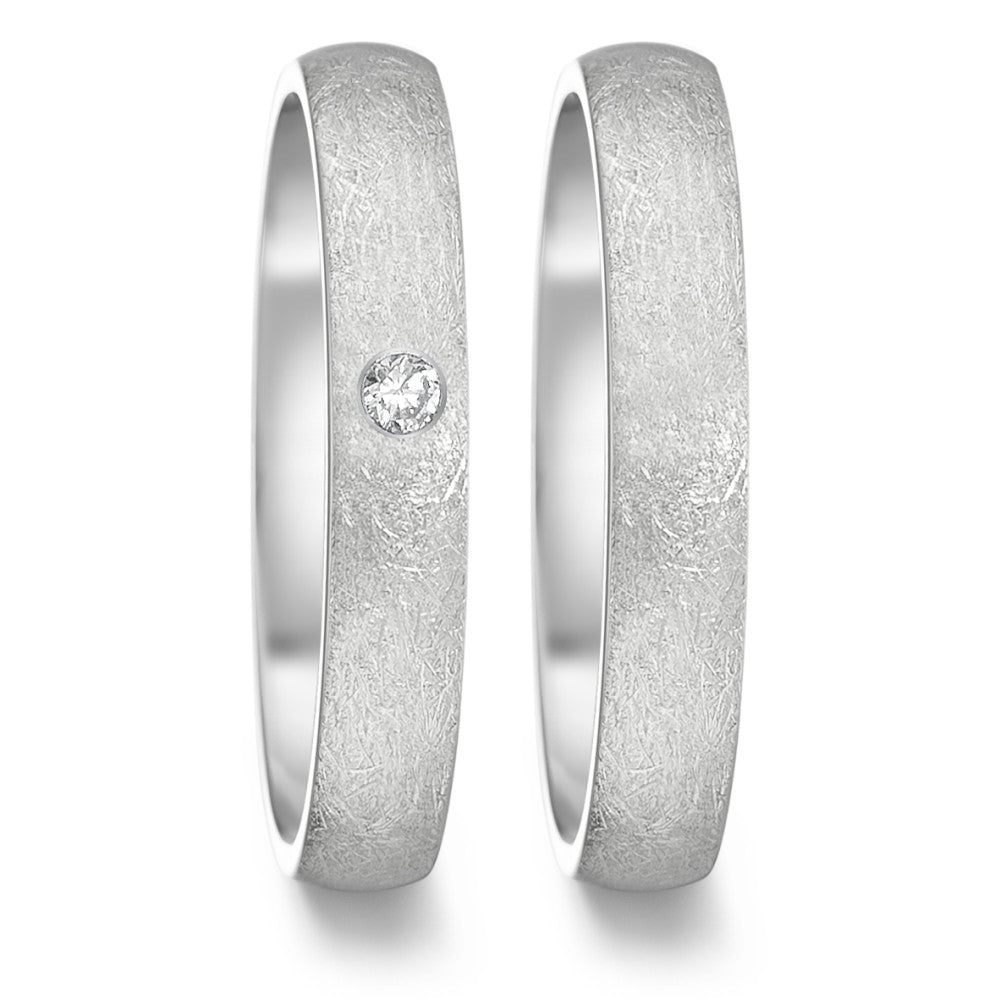 Wedding Ring Stainless steel Diamond 0.04 ct, tw-si