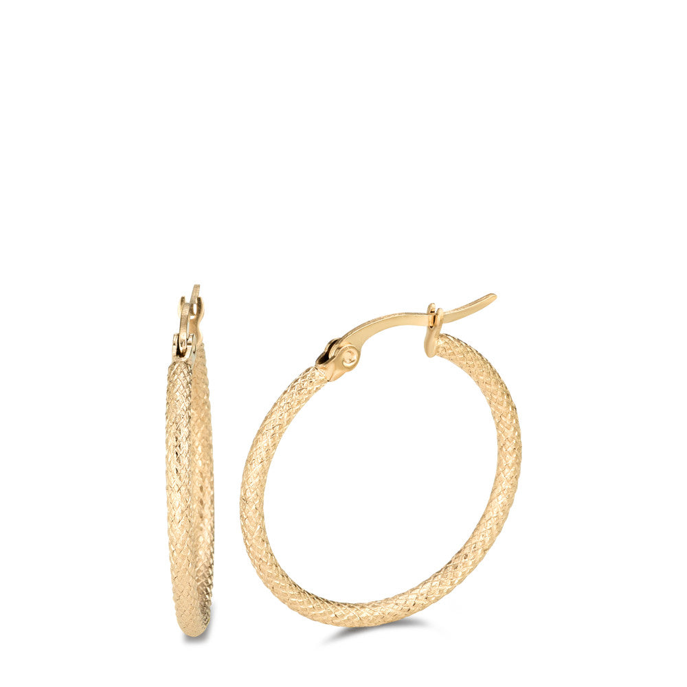 Hoop earrings Stainless steel Yellow IP coated