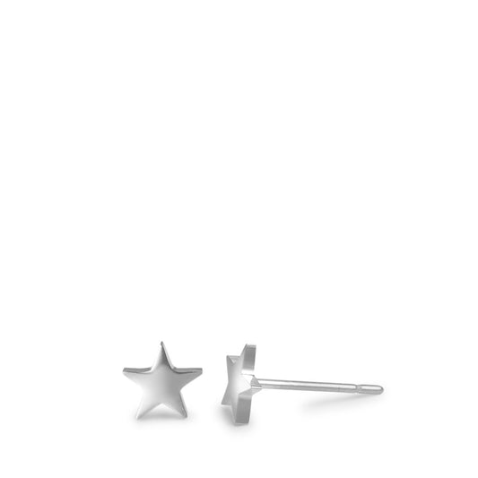 Stud earrings Stainless steel Star Ø6.5 mm