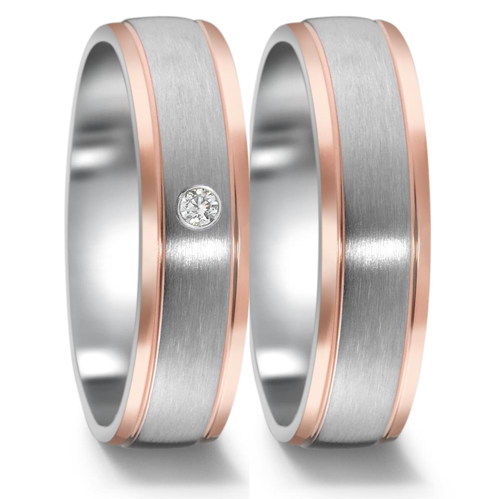 Wedding Ring Stainless steel Rose IP coated