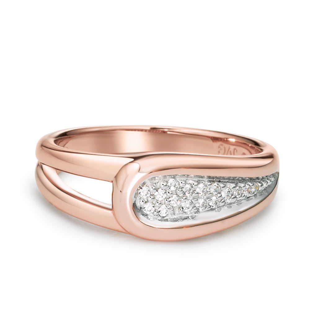 Ring Silver Zirconia Rose Gold plated