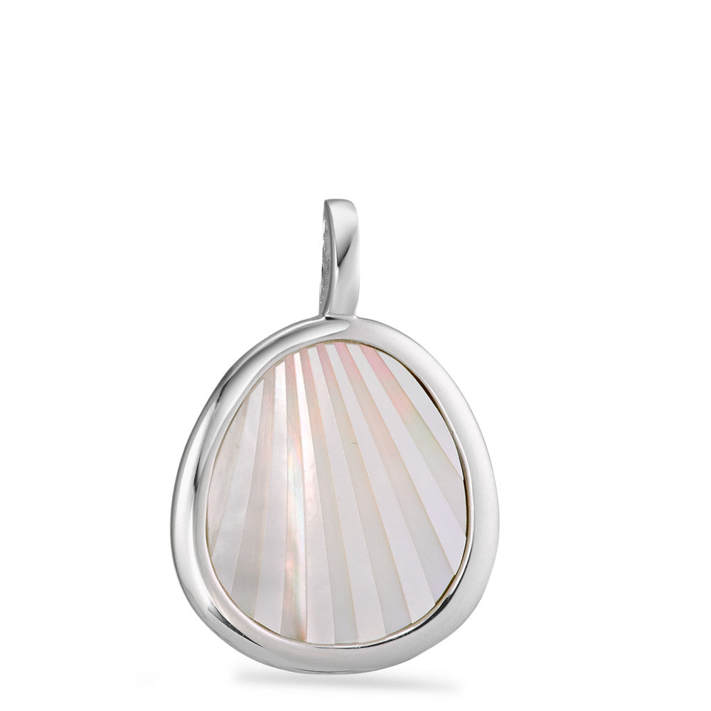 Pendant Silver Rhodium plated Mother of pearl