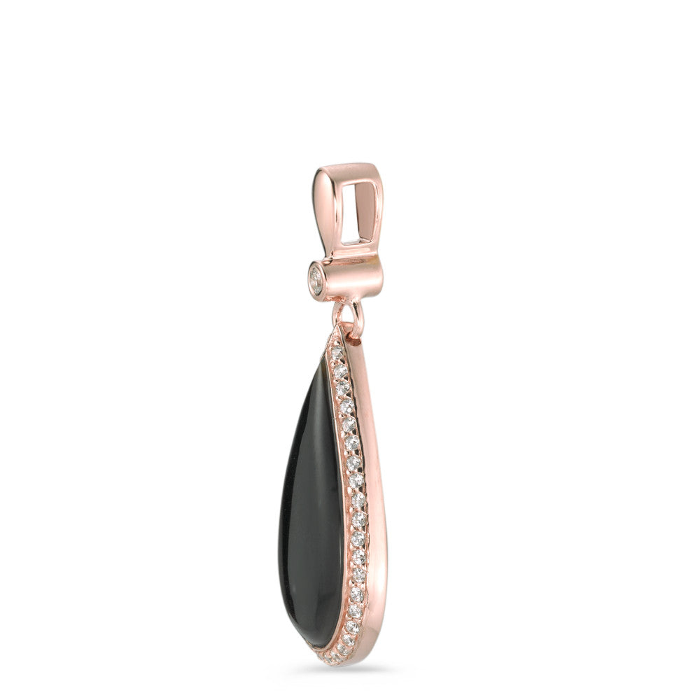 Pendant Silver Zirconia Rose Gold plated Mother of pearl