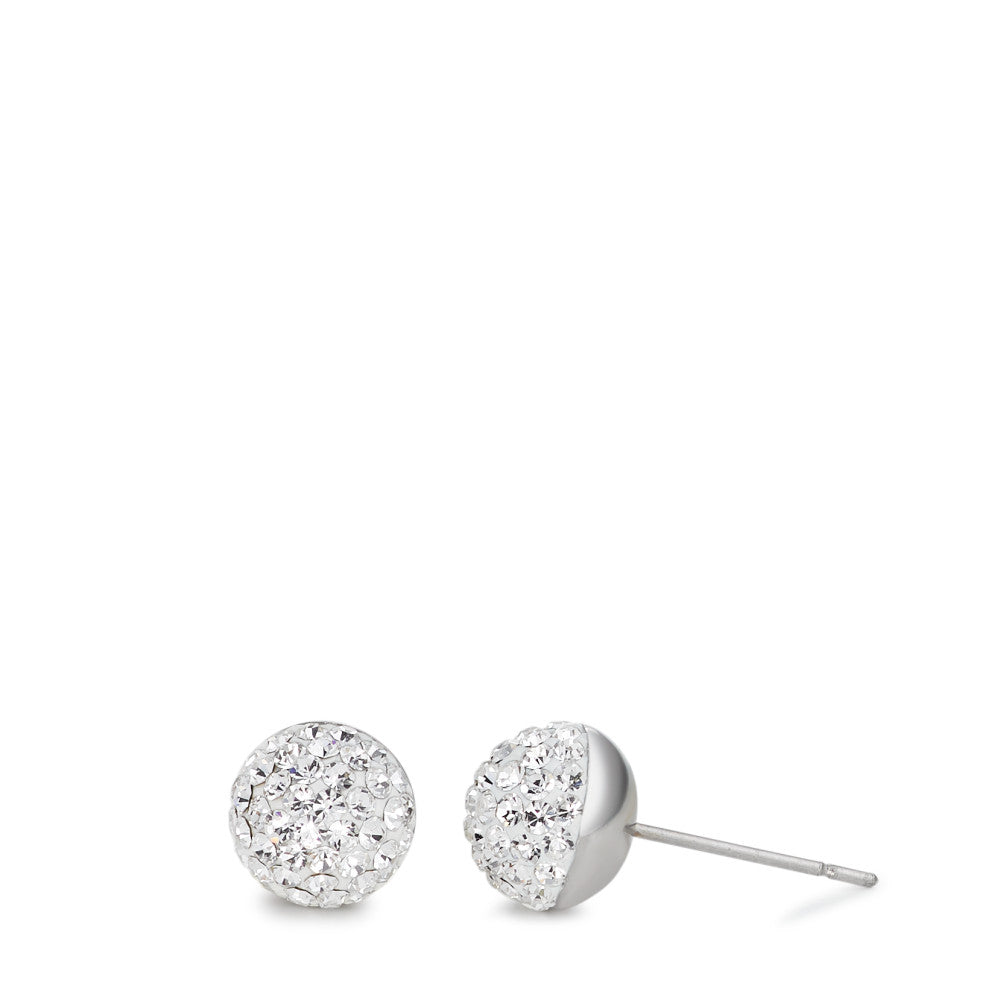 Stud earrings Stainless steel Crystal