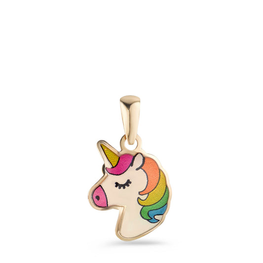 Pendant 9k Yellow Gold Lacquered Unicorn