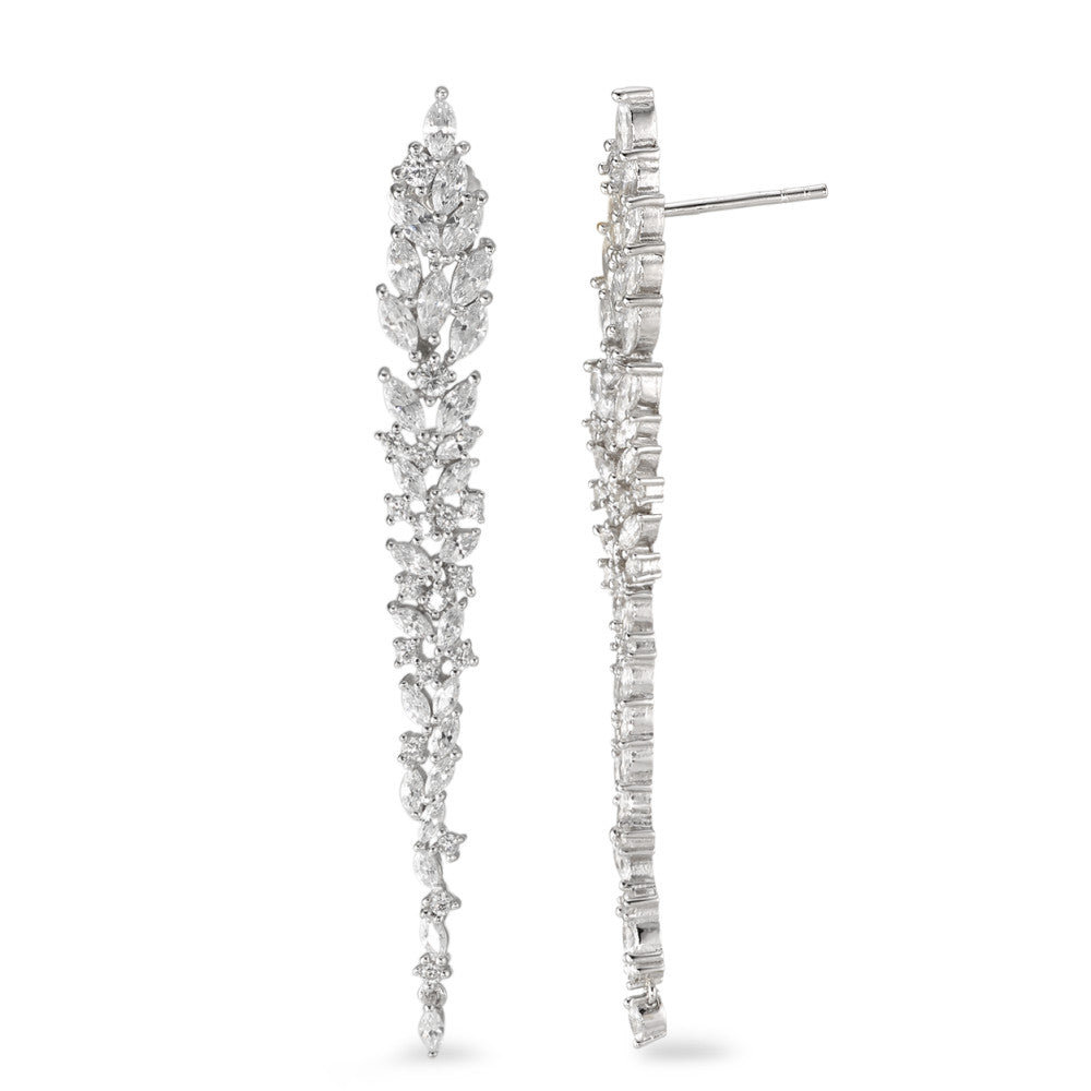 Drop Earrings Silver Zirconia Rhodium plated