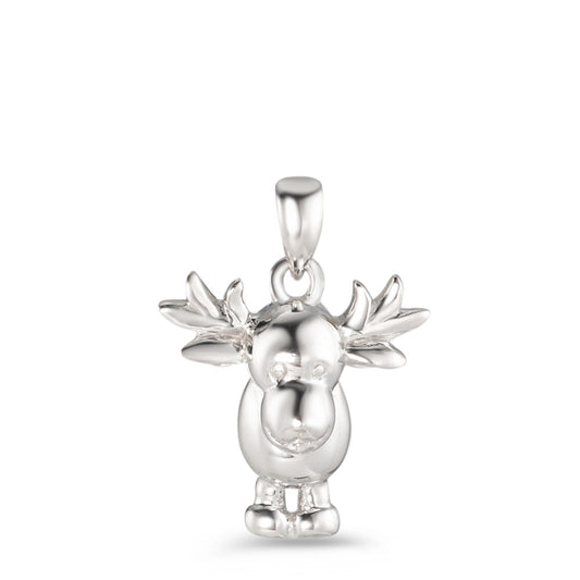 Pendant Silver Rhodium plated Elk Ø15 mm