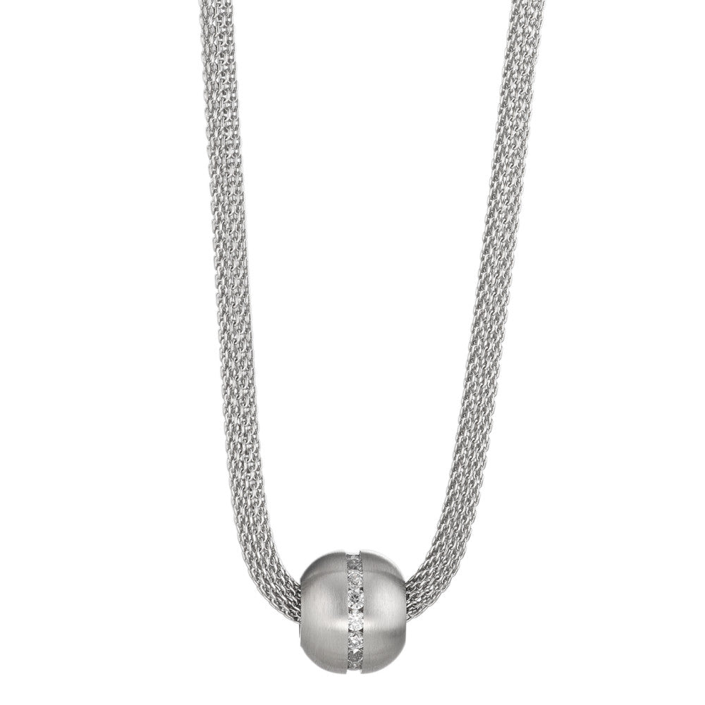 Necklace Stainless steel Zirconia 42-48 cm