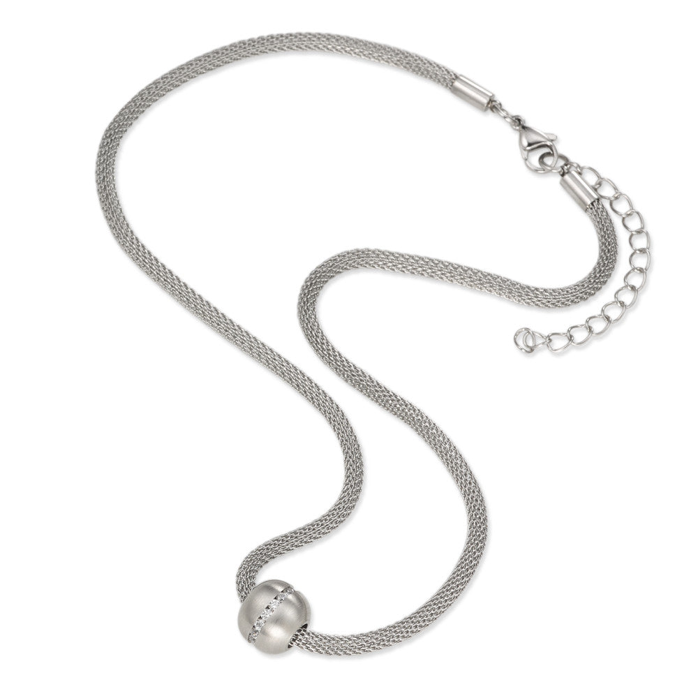 Necklace Stainless steel Zirconia 42-48 cm