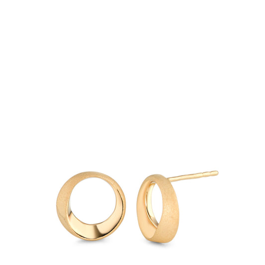 Stud earrings Silver Gold plated Ø11 mm