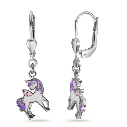 Drop Earrings Silver Rhodium plated Unicorn