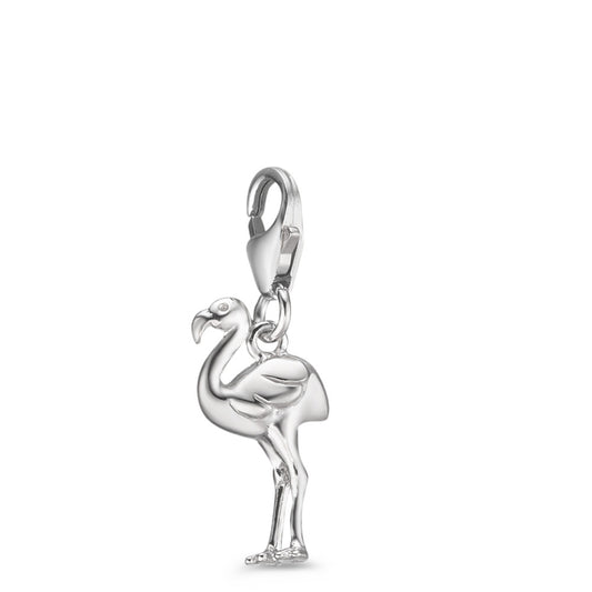 Charms Silver Rhodium plated Flamingo