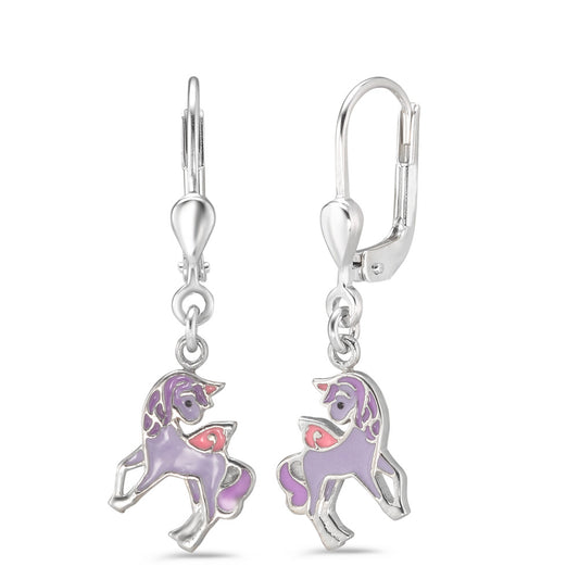 Drop Earrings Silver Rhodium plated Unicorn