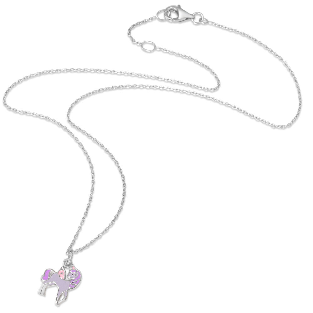 Necklace Silver Rhodium plated Unicorn 36-38 cm