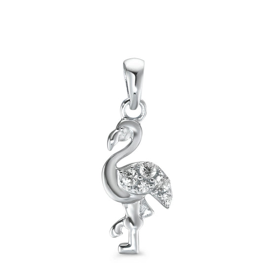 Pendant Silver Zirconia 5 Stones Rhodium plated Flamingo