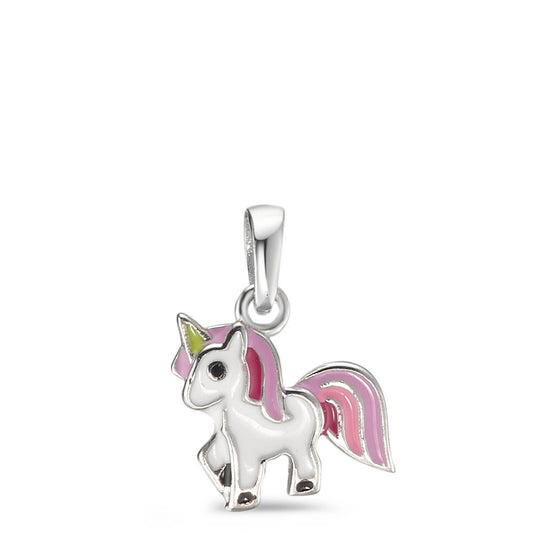 Pendant Silver Rhodium plated Unicorn Ø10 mm