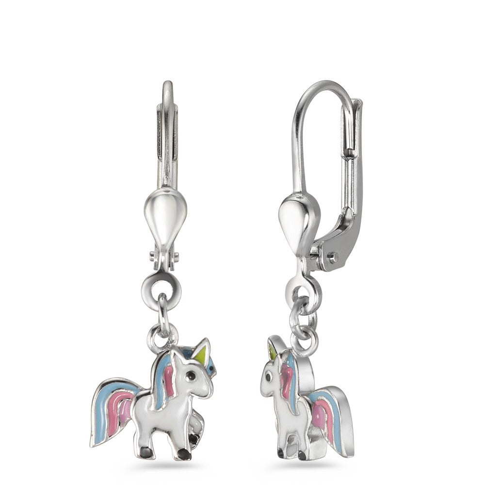 Drop Earrings Silver Rhodium plated Unicorn