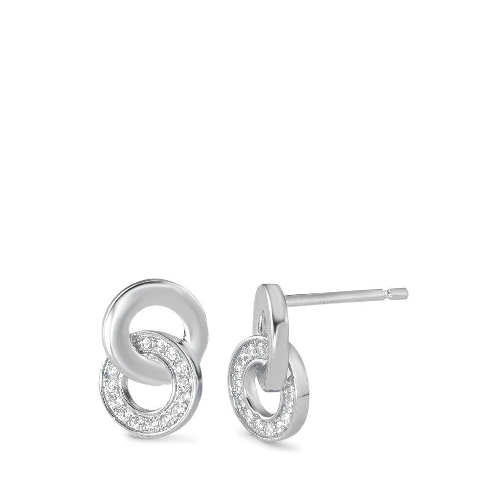 Drop Earrings Silver Zirconia Rhodium plated