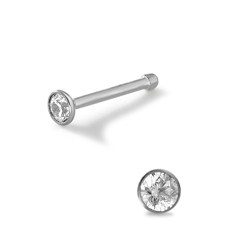 Nose Stud Titanium Zirconia White Ø2.4 mm