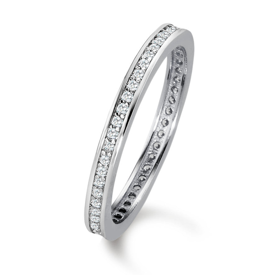 Memory ring 9k White Gold Zirconia