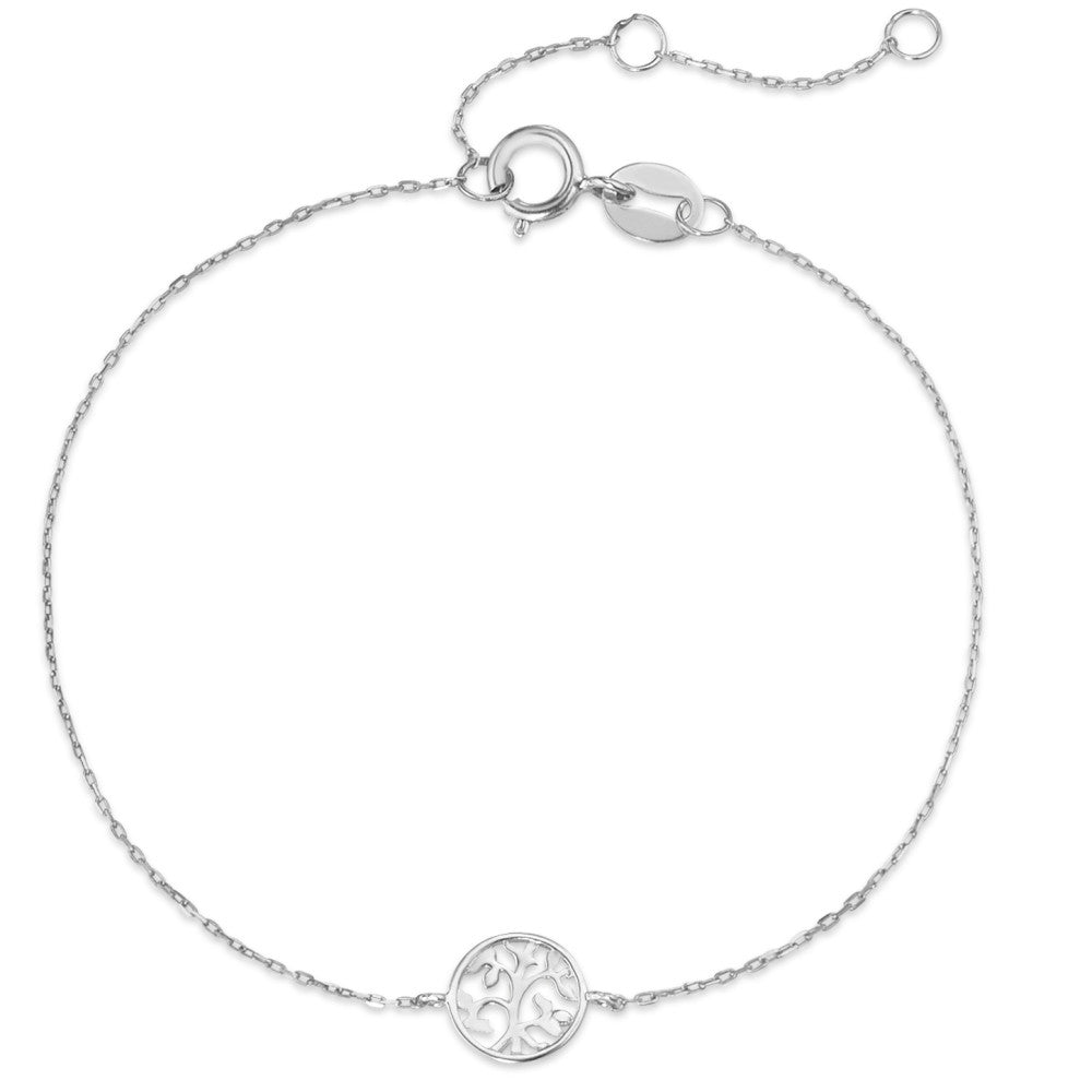 Bracelet 9k White Gold Tree Of Life 15-18 cm