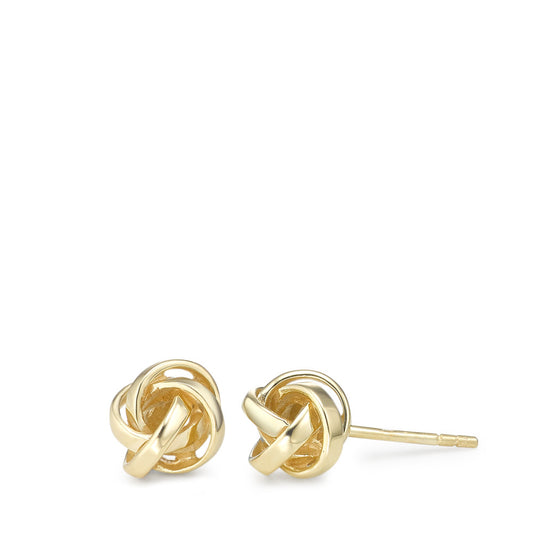 Stud earrings 9k Yellow Gold Knot Ø8.5 mm